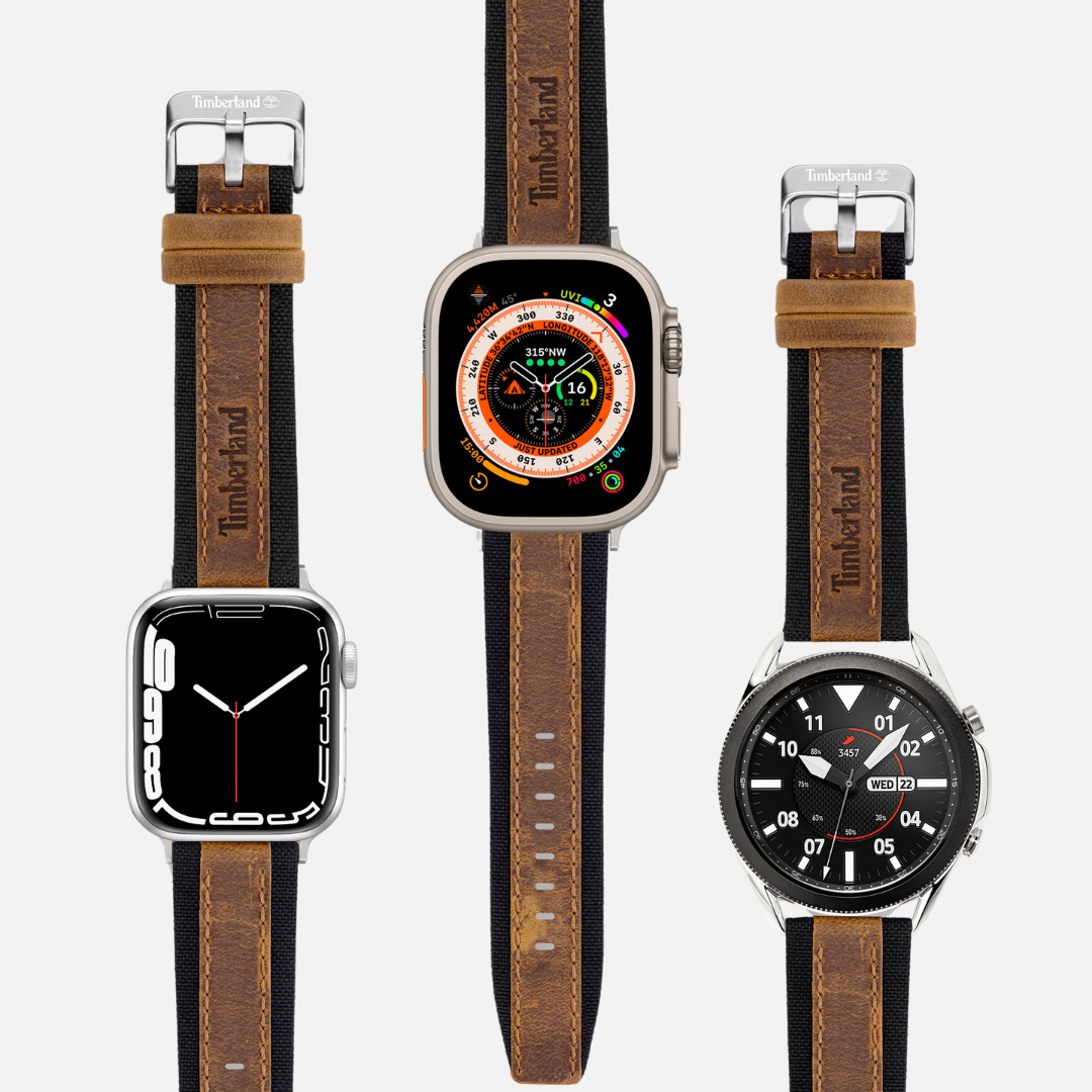Upgrade your watch or smartwatch with a sustainable strap - introducing the new Timberland Arnett interchangeable strap