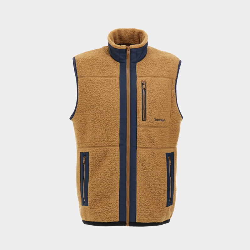 Sherpa Fleece Vest Sweater For Men In Wheat – Timberland South Africa