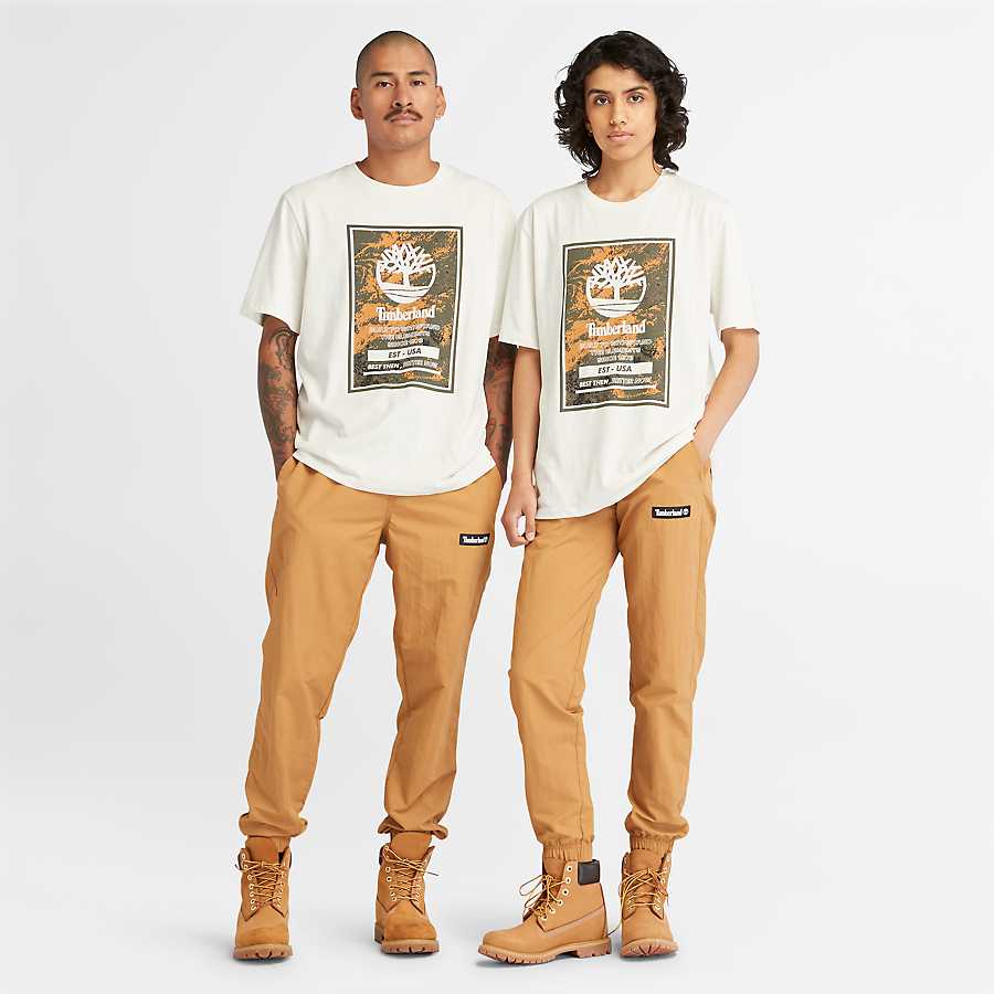 TIMBERLAND NYLON JOGGERS FOR ALL GENDER IN WHEAT