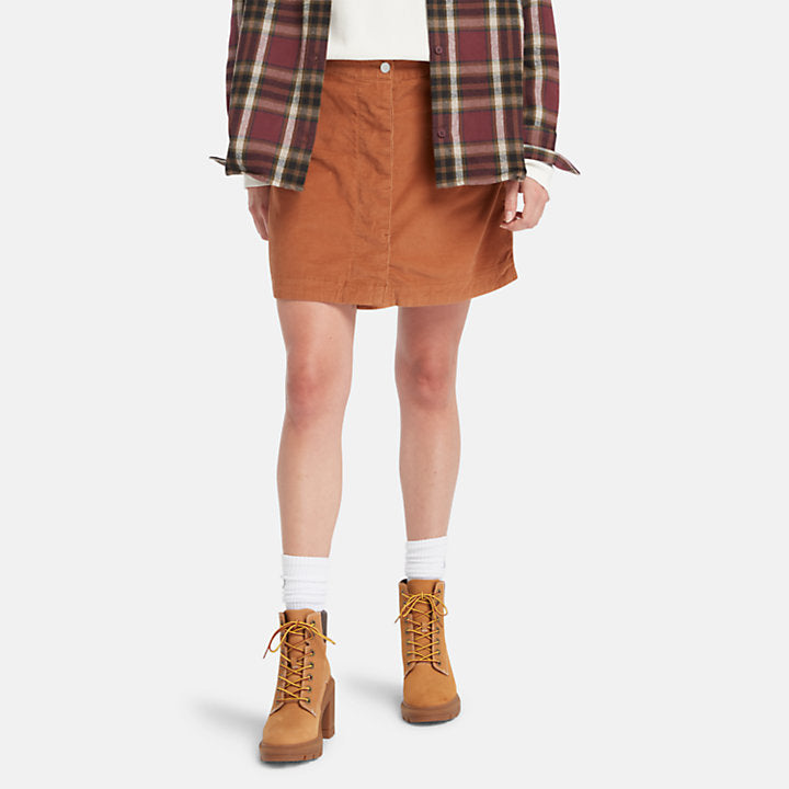 TIMBERLAND NEEDLE CORDUROY SKIRT FOR WOMEN IN BROWN