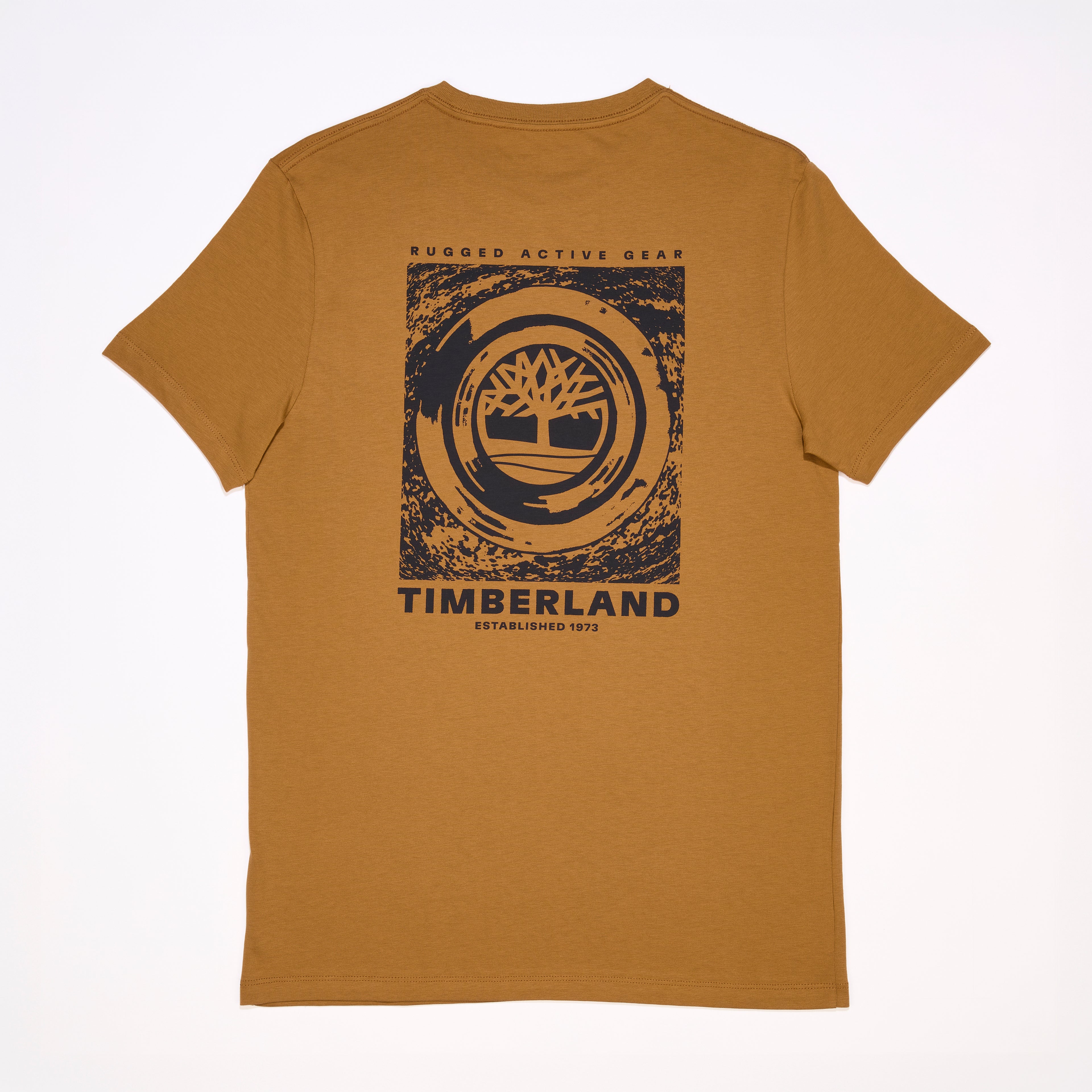 Rugged Logo Texture Short Sleeve T-Shirt For Men