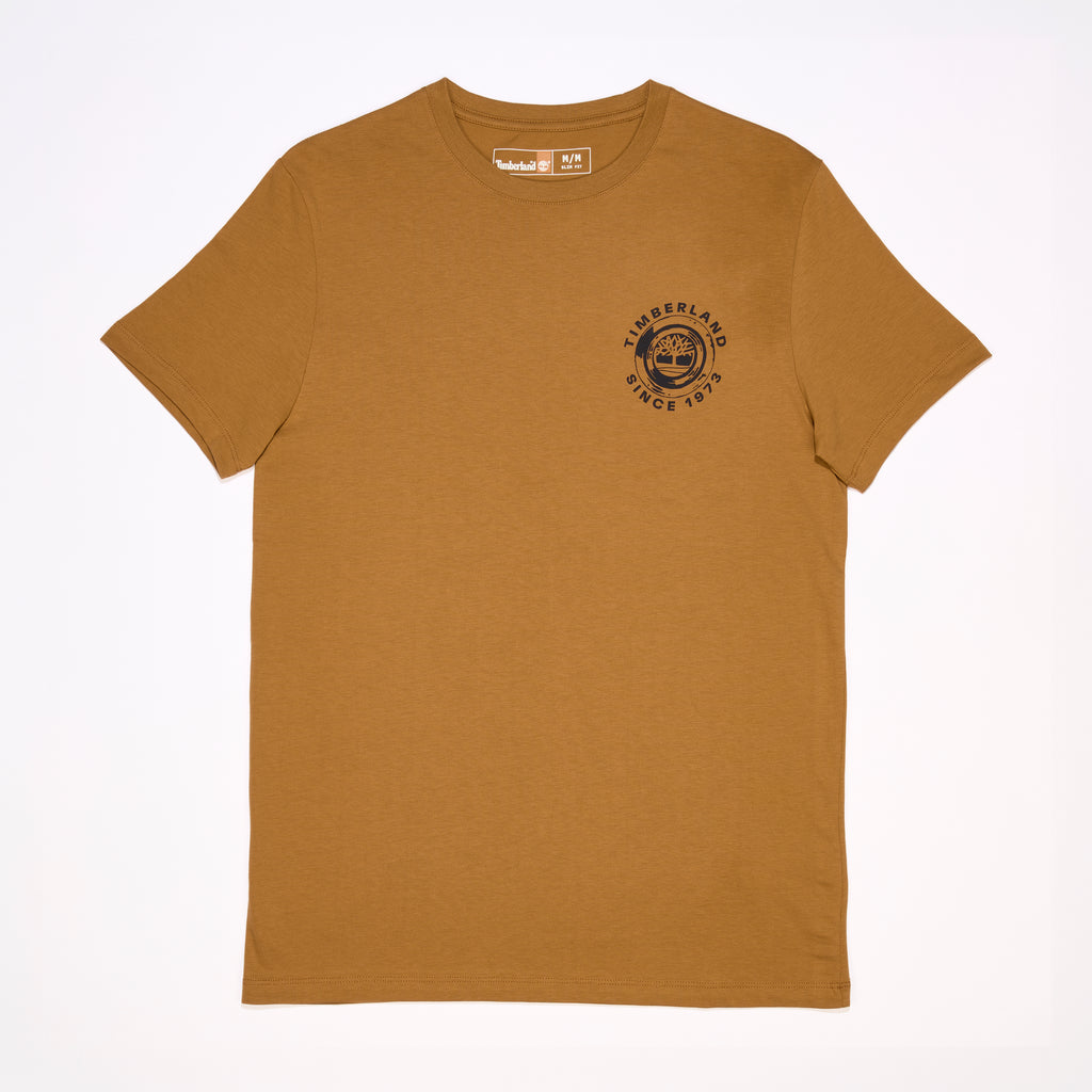Rugged Logo Texture Short Sleeve T-Shirt For Men
