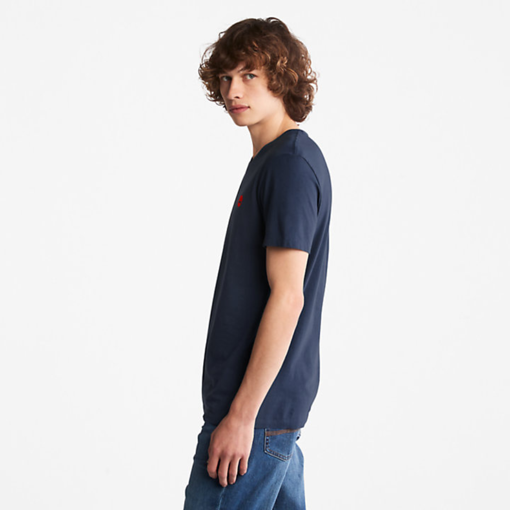 TIMBERLAND DUNSTAN RIVER V-NECK T-SHIRT FOR MEN IN NAVY