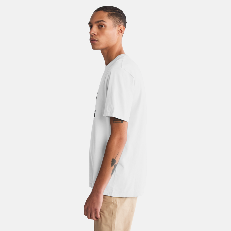 TIMBERLAND KENNEBEC RIVER TREE LOGO T-SHIRT FOR MEN IN WHITE
