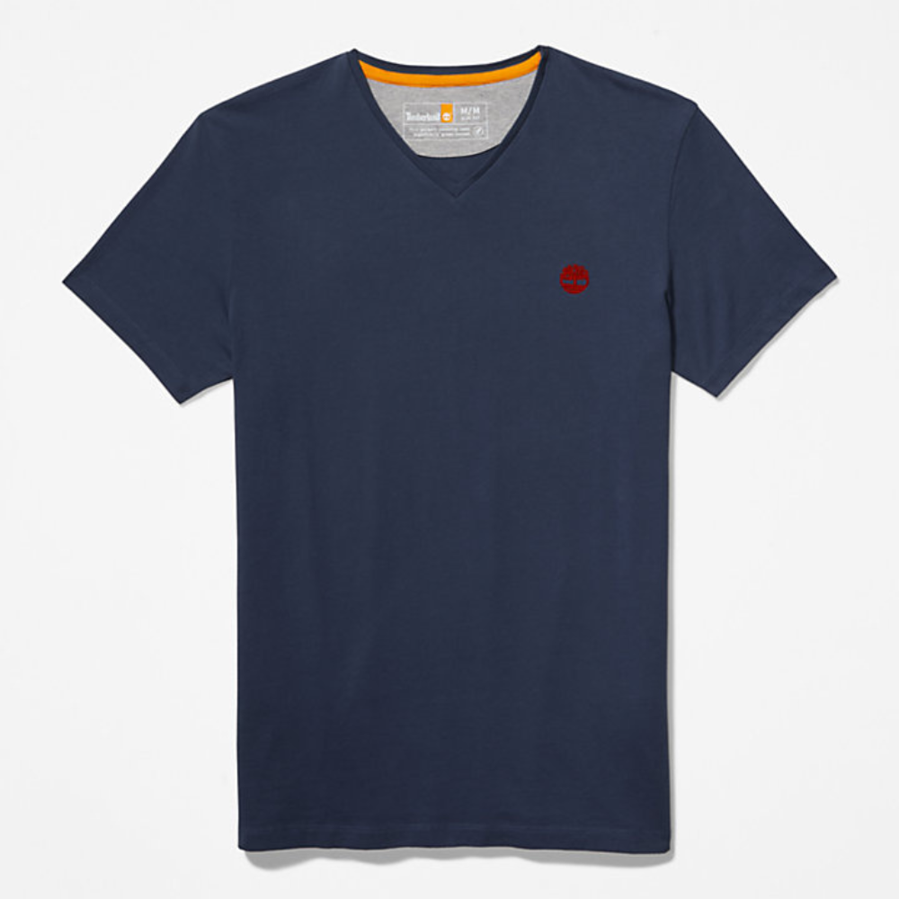 TIMBERLAND DUNSTAN RIVER V-NECK T-SHIRT FOR MEN IN NAVY