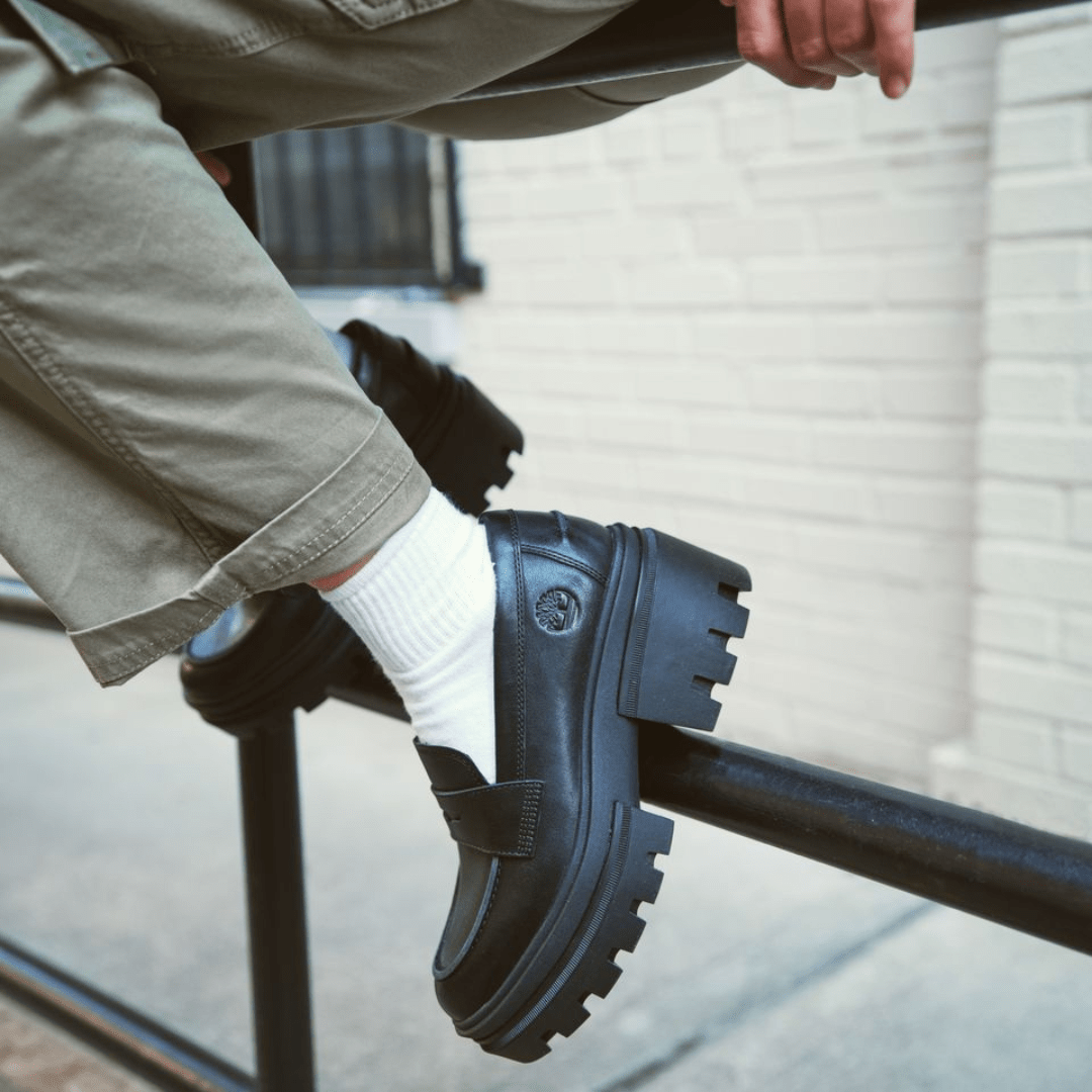 TIMBERLAND LOAFER PLATFORM FOR WOMEN IN BLACK