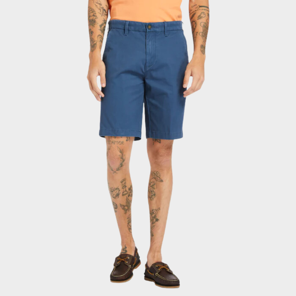 TIMBERLAND SQUAM LAKE STRETCH TWILL STRAIGHT SHORTS FOR MEN IN BLUE