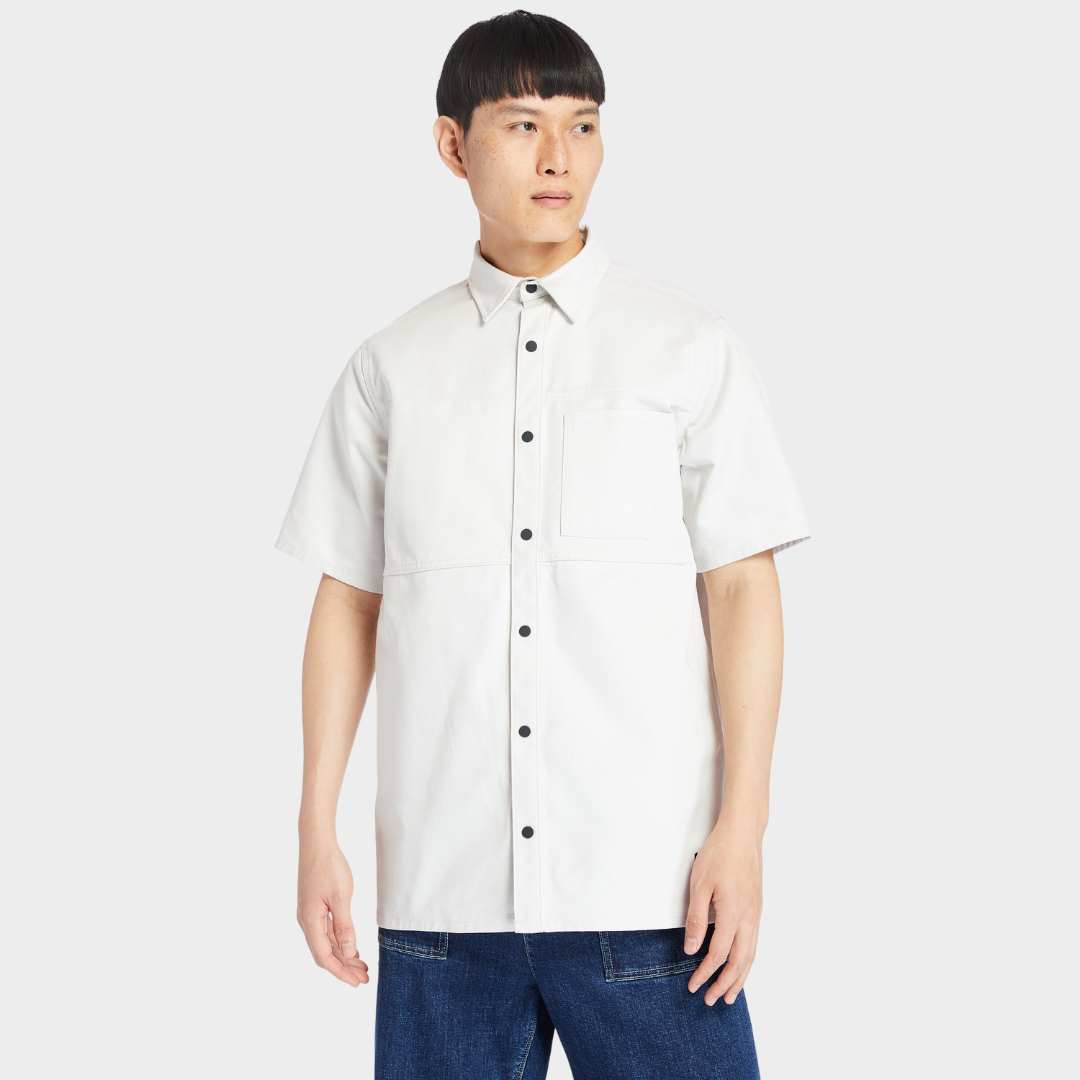 TIMBERLAND YC WORKWEAR SHORT SLEEVE SHIRT FOR MEN IN WHITE