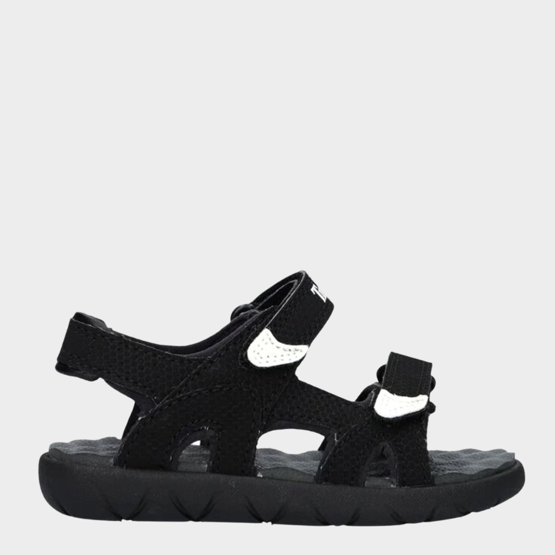 TIMBERLAND PERKINS ROW 2-STRAP SANDAL FOR TODDLER IN BLACK