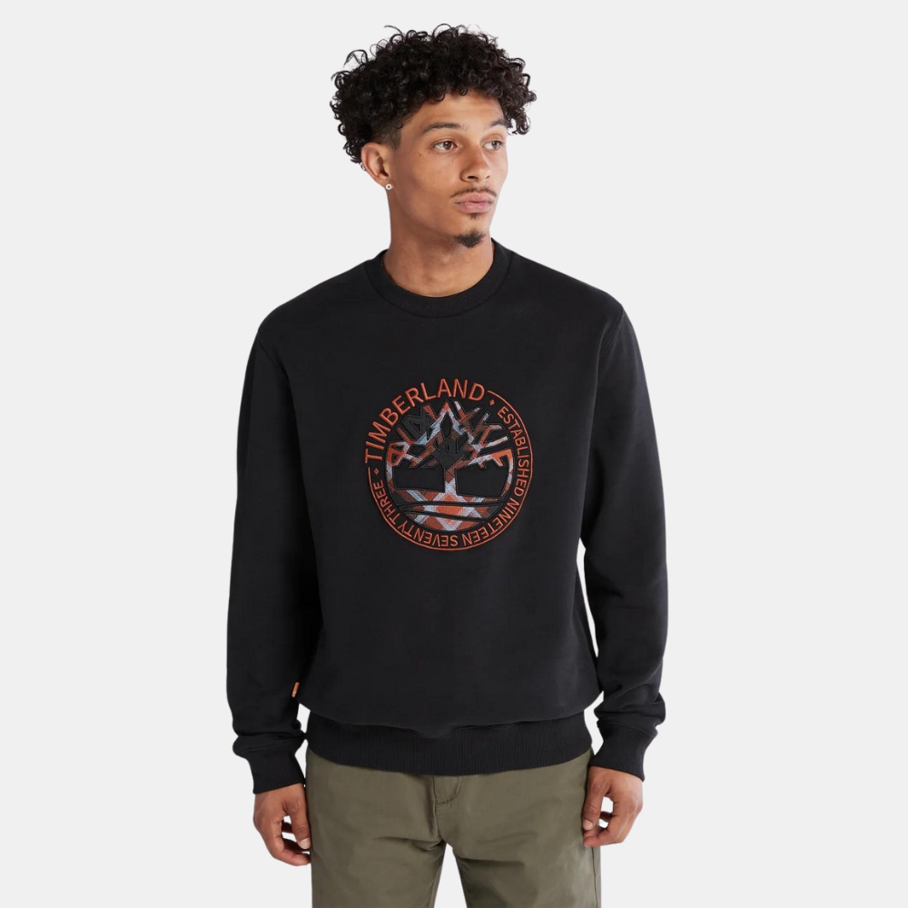 Little Cold River Logo Boucle Crewneck Sweater For Men