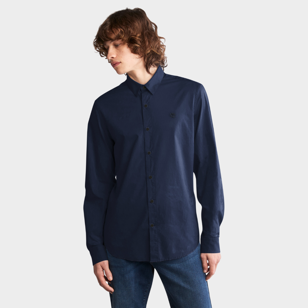 TIMBERLAND EASTHAM LONG SLEEVE SHIRT FOR MEN IN NAVY