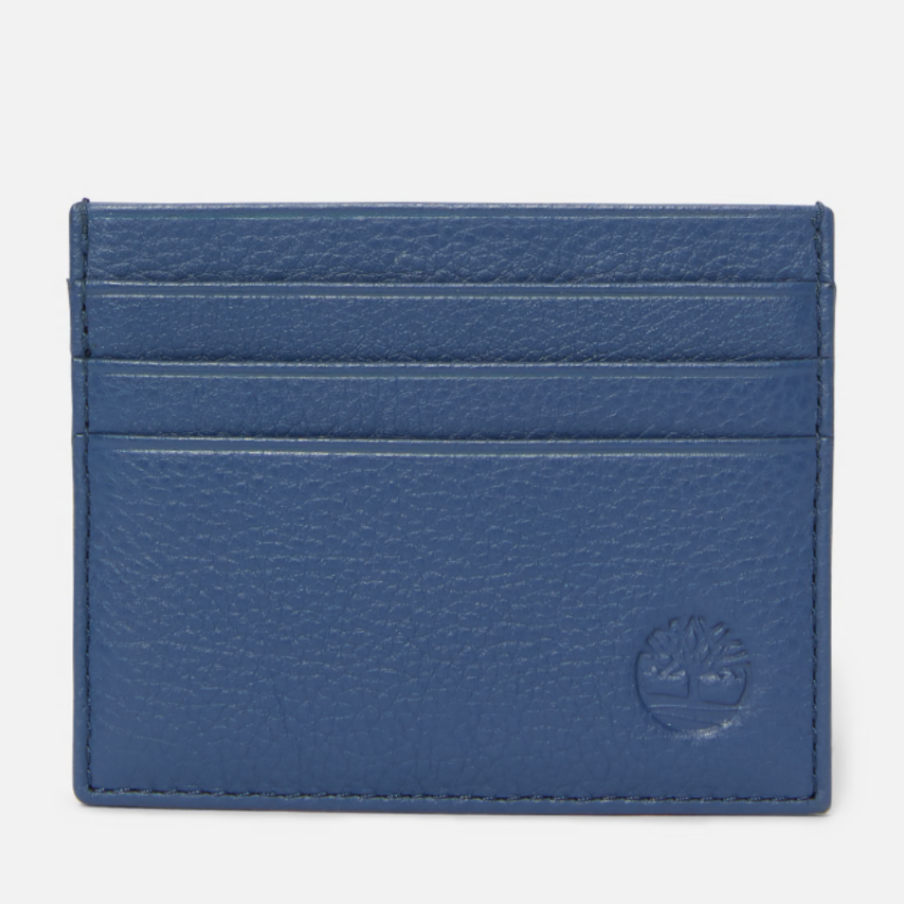 Timberland Kennebunk Credit Card Holder for Men in Dark Blue. Dark Blue leather credit card holder for men. Made from 100% tumbled cow leather for a luxurious feel. Six credit card slots for organisation. Compact size for easy carrying. Great gift for men.