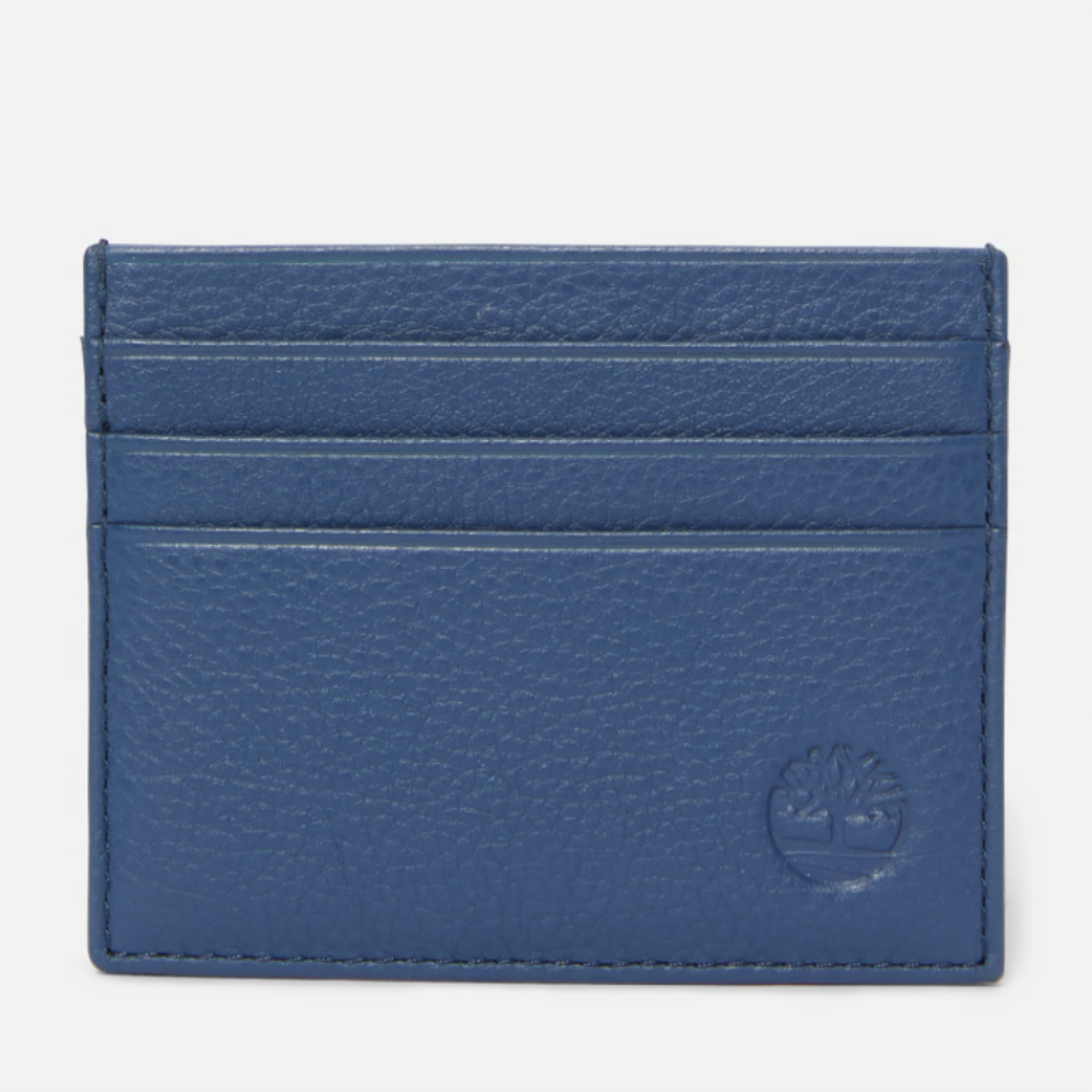 Timberland® Kennebunk Credit Card Holder for Men in Dark Blue. Dark Blue leather credit card holder for men. Made from 100% tumbled cow leather for a luxurious feel. Six credit card slots for organisation. Compact size for easy carrying. Great gift for men.