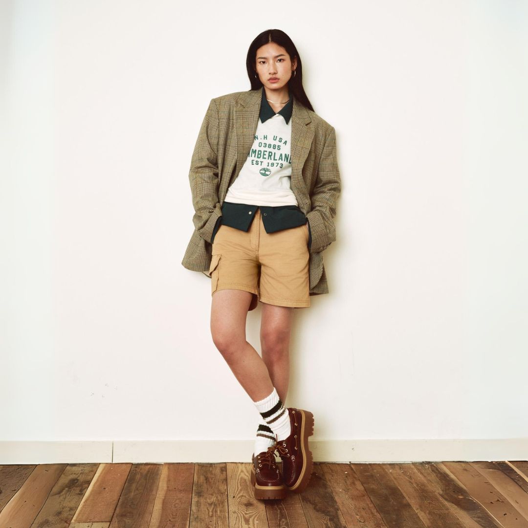 TIMBERLAND STONE STREET BOAT SHOE FOR WOMEN IN BURGUNDY