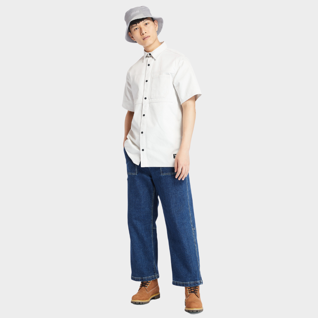 TIMBERLAND YC WORKWEAR SHORT SLEEVE SHIRT FOR MEN IN WHITE