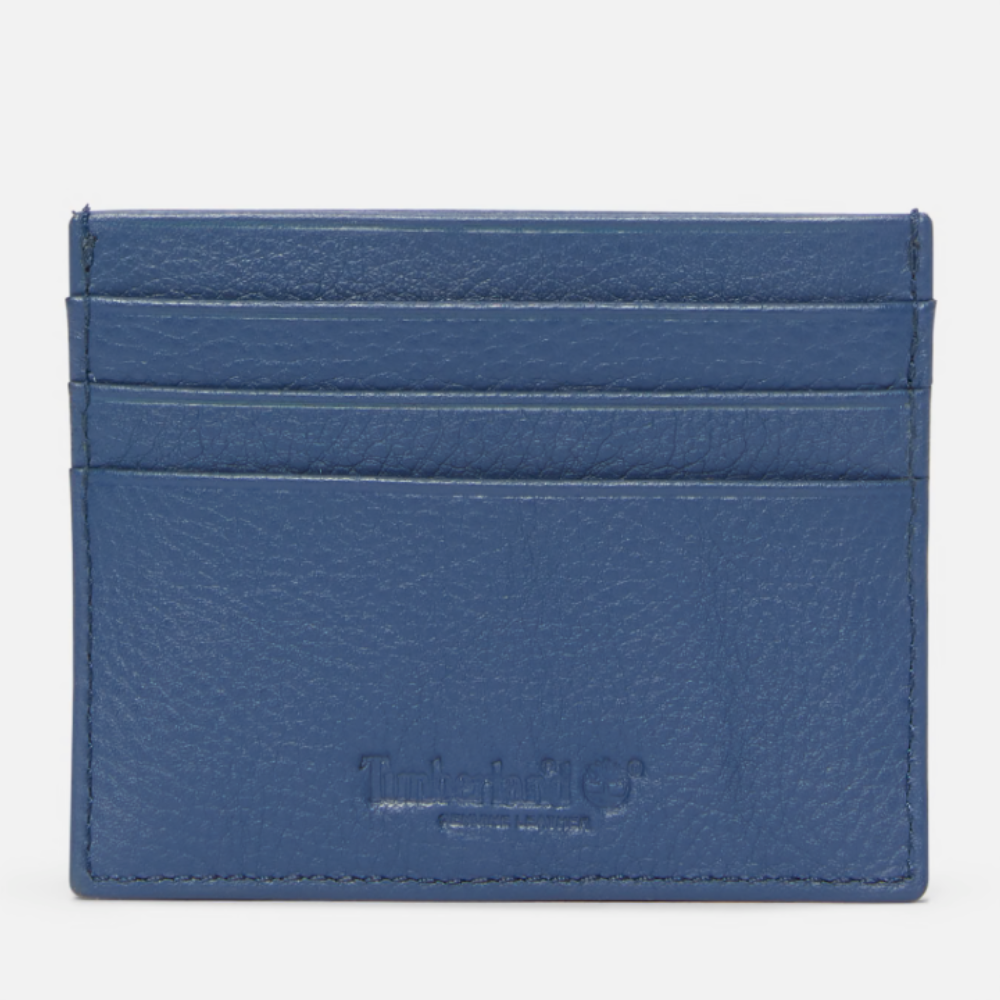 Timberland® Kennebunk Credit Card Holder for Men in Dark Blue. Dark Blue leather credit card holder for men. Made from 100% tumbled cow leather for a luxurious feel. Six credit card slots for organisation. Compact size for easy carrying. Great gift for men.