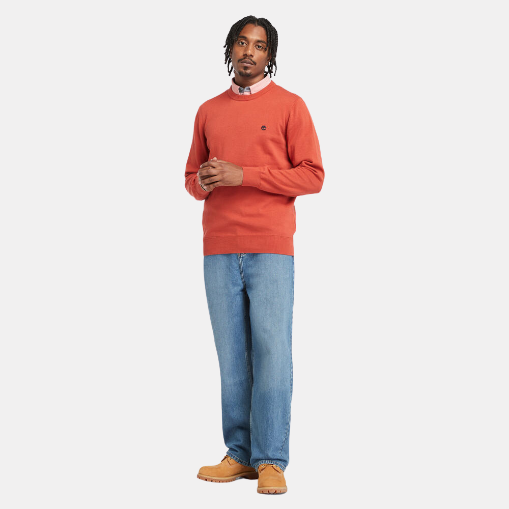 TIMBERLAND WILLIAMS RIVER CREWNECK SWEATER FOR MEN IN RED