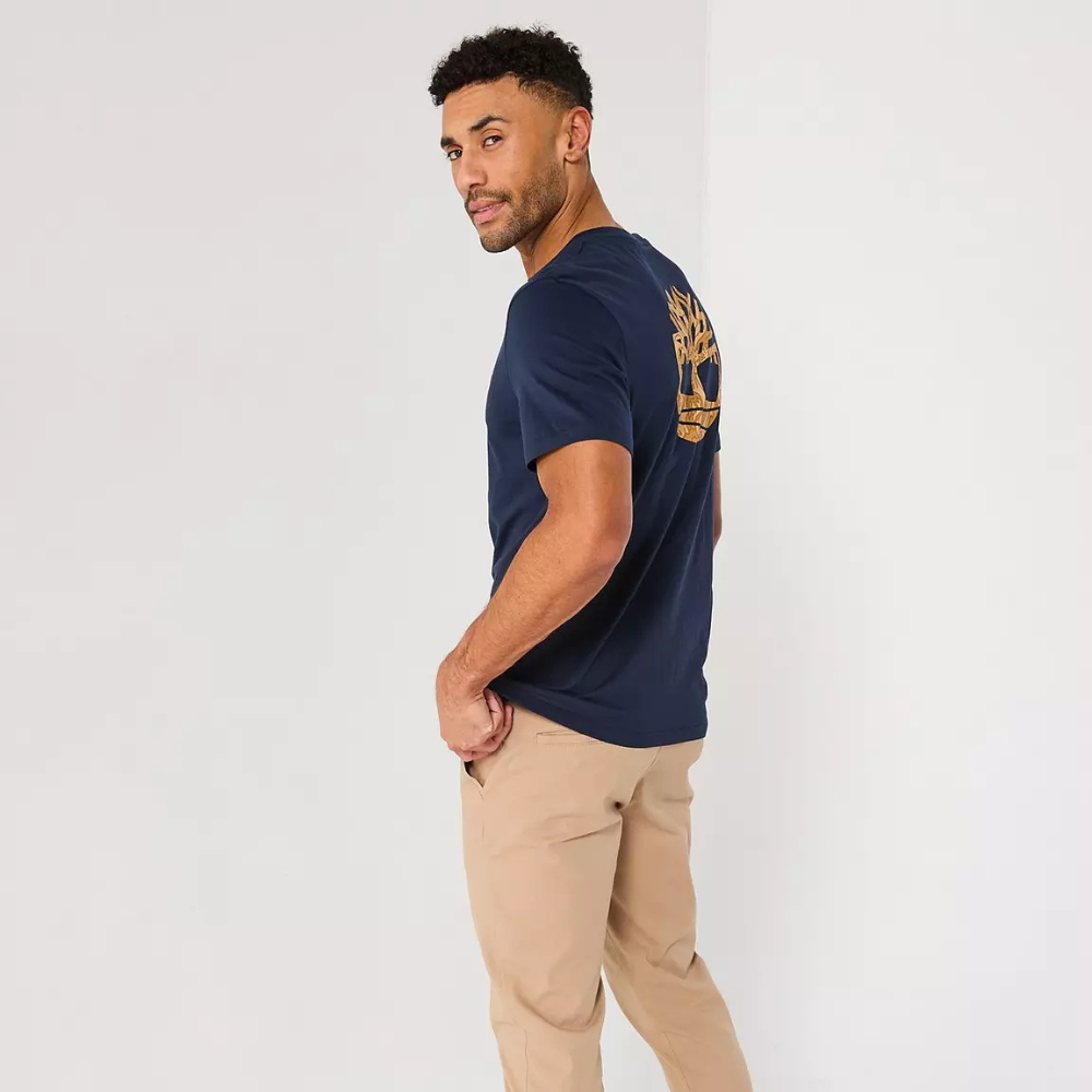 Kennebec River Back Camo Tree Logo Short Sleeve T-Shirt For Men