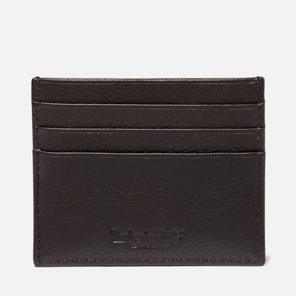 Timberlandâ‚¬Å¡Â® Kennebunk Credit Card Holder for Men in Brown. Brown leather credit card holder for men. Made from 100% tumbled cow leather for a luxurious feel. Six credit card slots for organization. Compact size for easy carrying. Great gift for men.