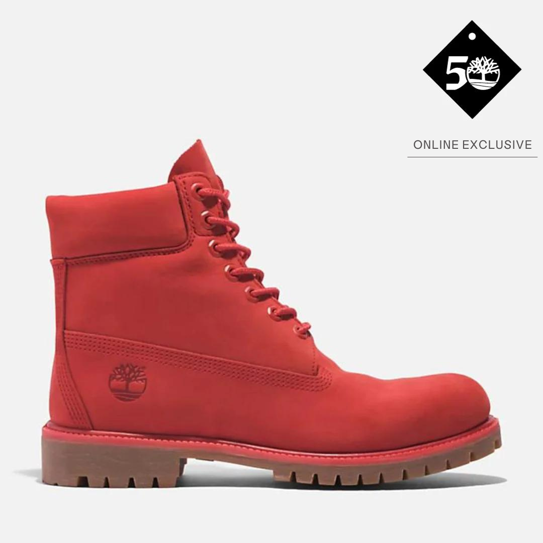 Timberland 50TH EDITION PREMIUM 6-INCH WATERPROOF BOOT FOR MEN IN RED