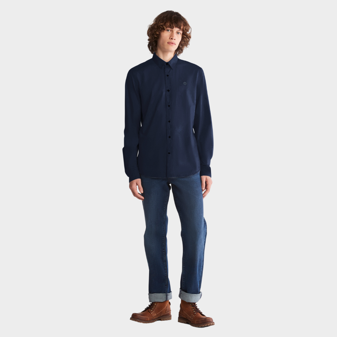 TIMBERLAND EASTHAM LONG SLEEVE SHIRT FOR MEN IN NAVY