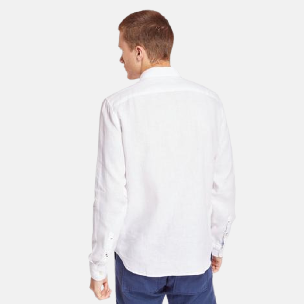 Mill River Slim Fit Linen Shirt For Men