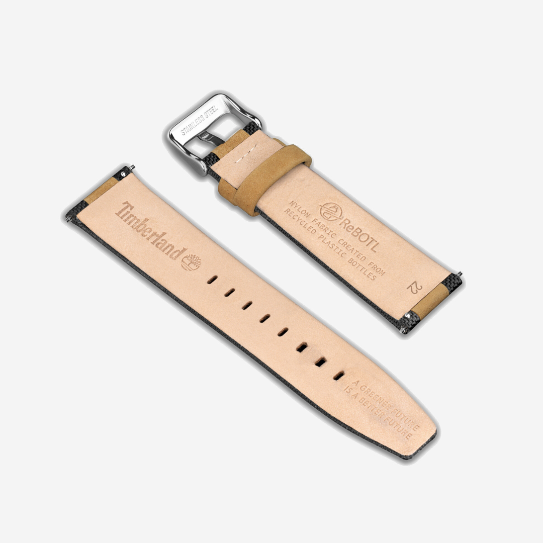 Timberland interchangeable watch strap.