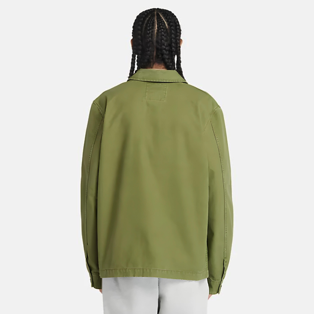 TIMBERLAND KEMPSHIRE WASHED CANVAS CHORE JACKET FOR MEN IN KHAKI GREEN