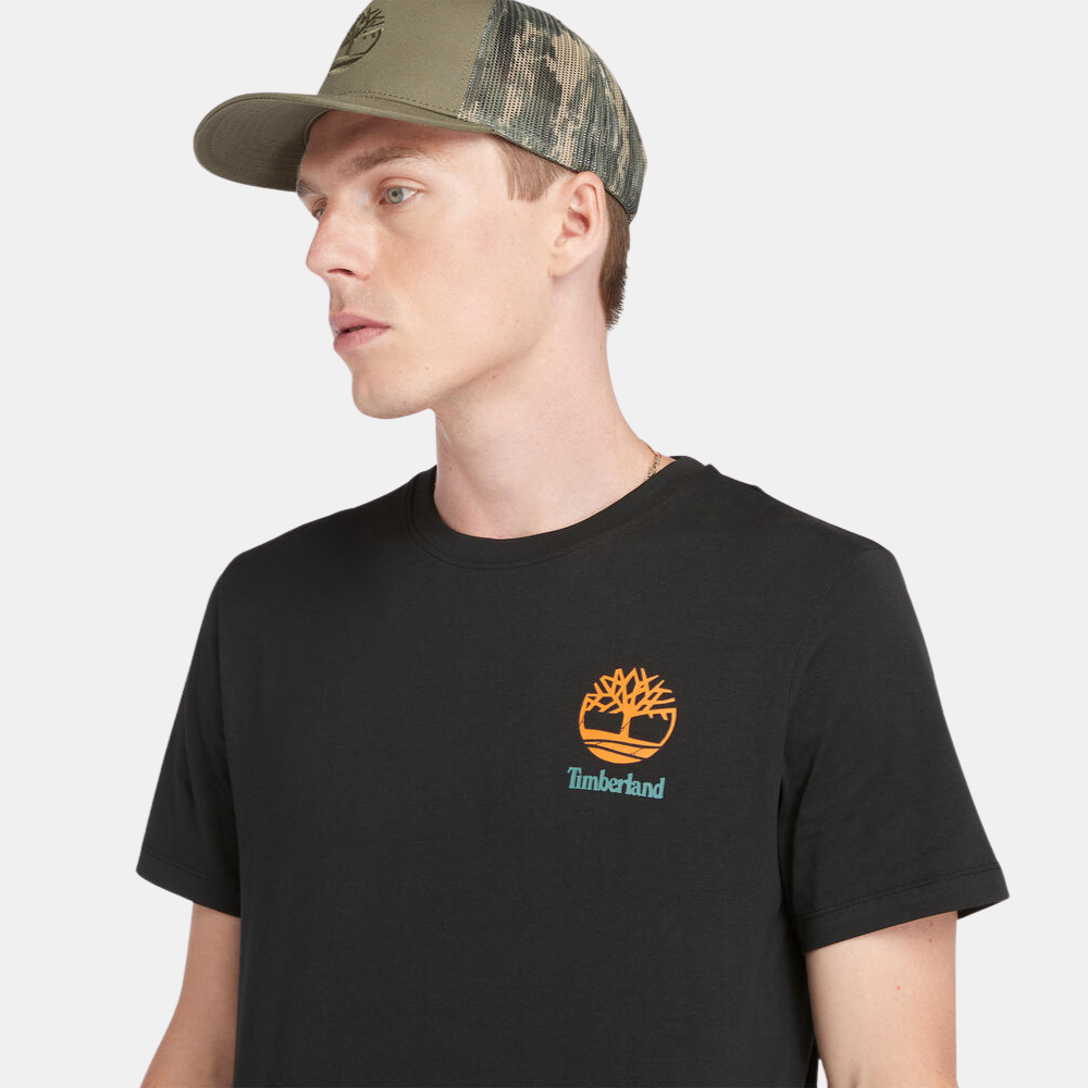 TIMBERLAND BACK GRAPHIC T-SHIRT FOR MEN IN BLACK