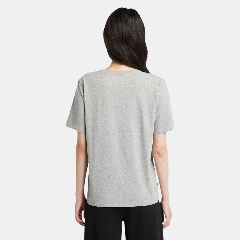 Timberland® Northwood T-Shirt for Women in Grey. Grey t-shirt for women, crafted from high-quality materials for comfort. Designed for everyday wear with a stylish design and durable construction. Versatile for casual looks or layering.