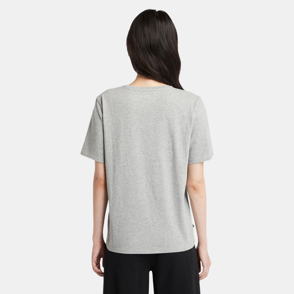 Timberland Northwood T-Shirt for Women in Grey. Grey t-shirt for women, crafted from high-quality materials for comfort. Designed for everyday wear with a stylish design and durable construction. Versatile for casual looks or layering.
