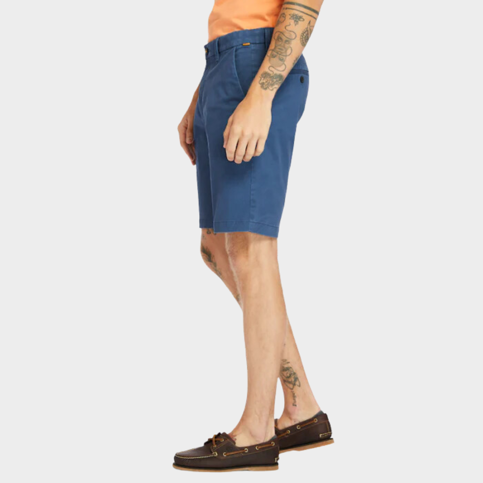 TIMBERLAND SQUAM LAKE STRETCH TWILL STRAIGHT SHORTS FOR MEN IN BLUE