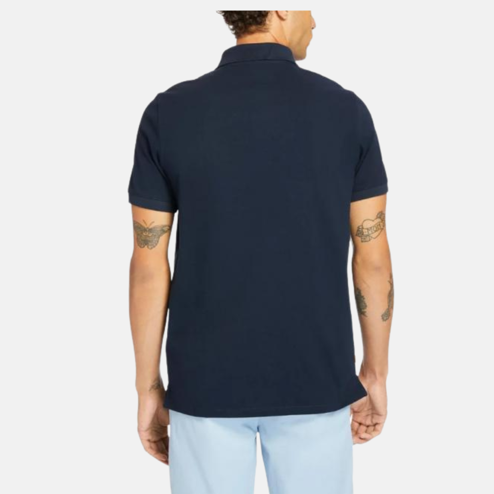 Mink Brook Linear Logo Polo Shirt For Men