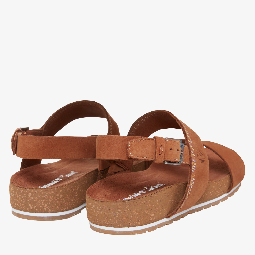 TIMBERLAND MALIBU WAVES 2-BAND SANDAL FOR WOMEN IN BROWN