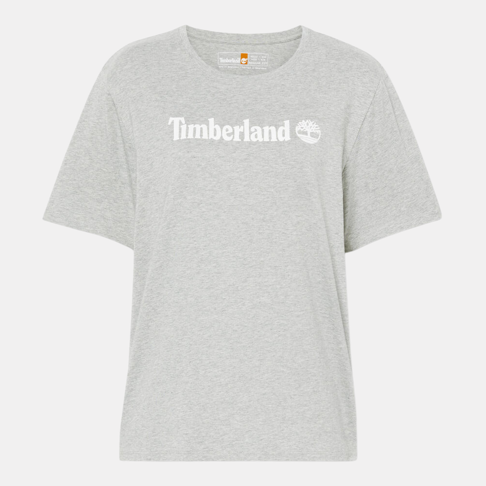 Timberland® Northwood T-Shirt for Women in Grey. Grey t-shirt for women, crafted from high-quality materials for comfort. Designed for everyday wear with a stylish design and durable construction. Versatile for casual looks or layering.