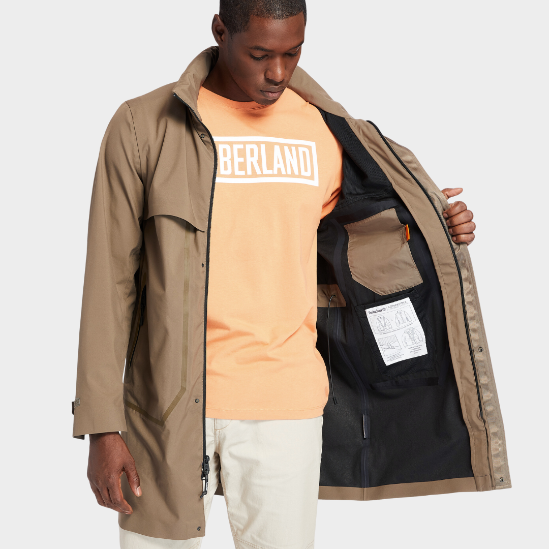 TIMBERLAND WATERPROOF TRAVEL PARKA FOR MEN IN BROWN