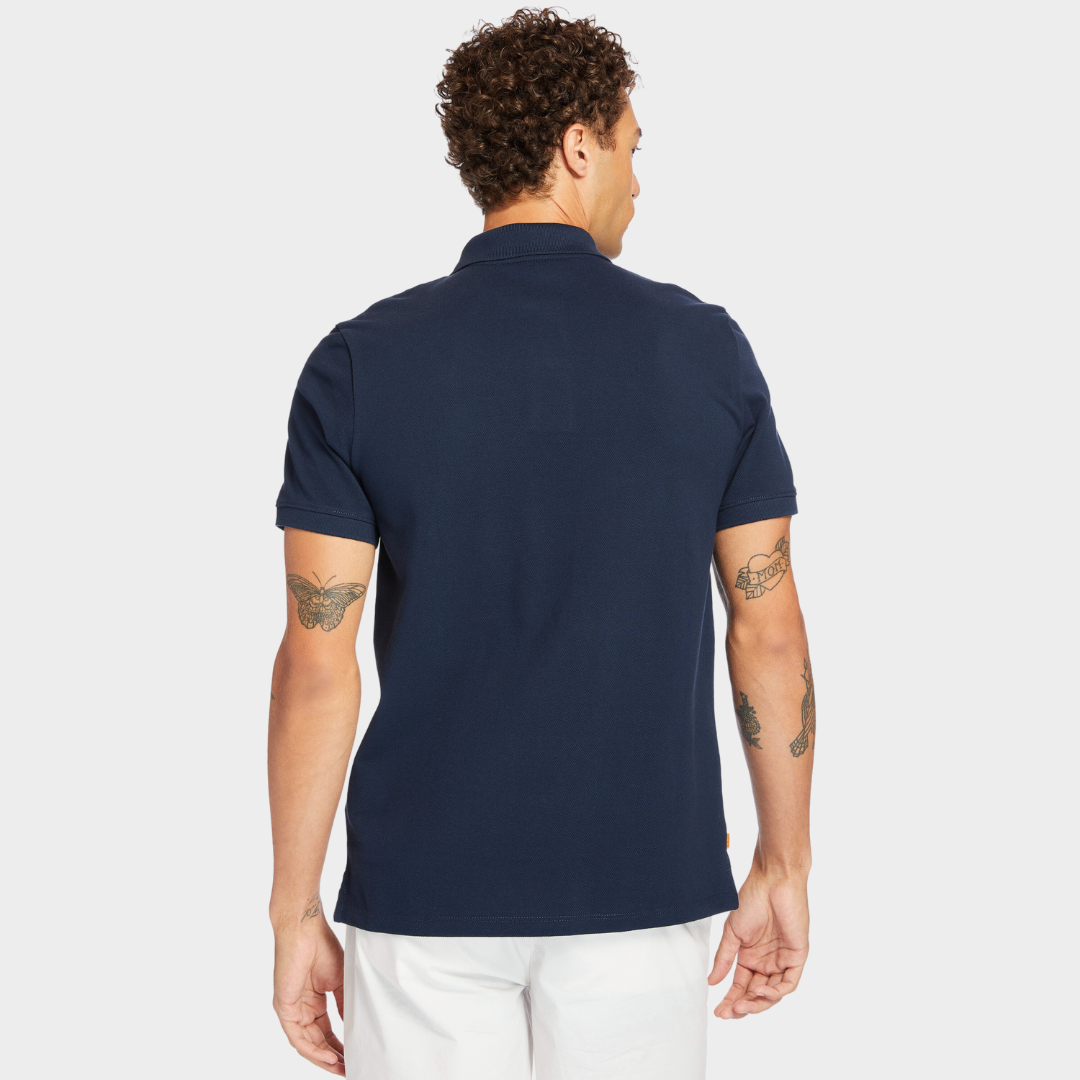 TIMBERLAND MILLERS RIVER PLACEMENT POLO SHIRT FOR MEN IN NAVY