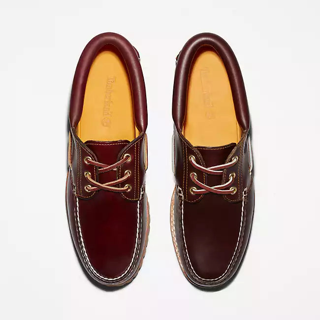Timberland Authentic 3-Eye Boat Shoe For Men In Burgundy Timberland Authentic 3-Eye Boat Shoe For Men In Burgundy