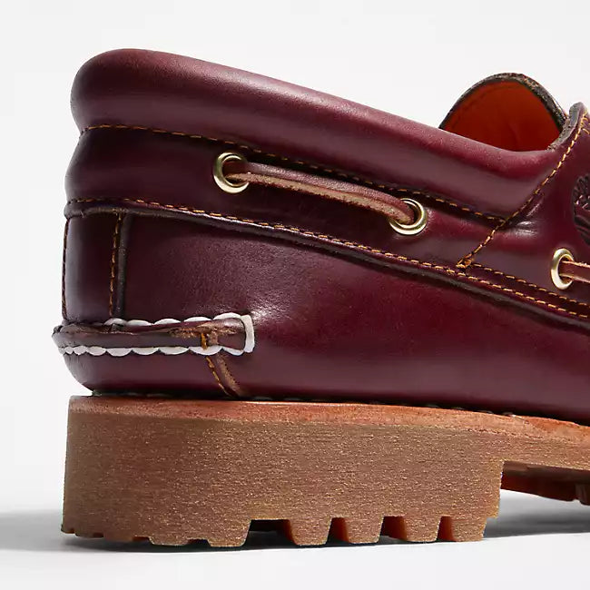 TIMBERLAND® AUTHENTIC 3-EYE BOAT SHOE FOR MEN IN BURGUNDY