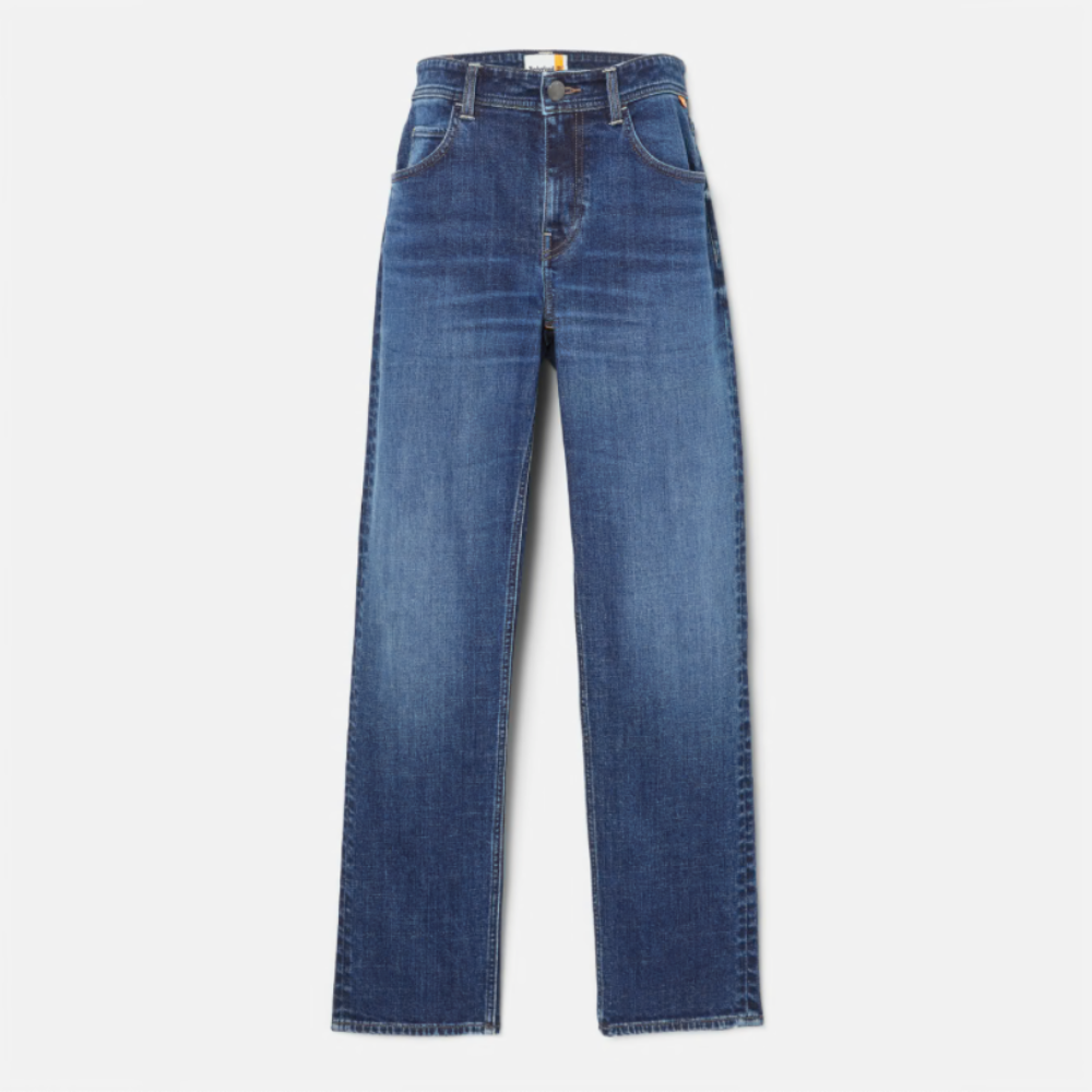 Timberland Indigo Stretch Denim for Men in Indigo. Made with organic cotton for sustainability and comfort. Slim-fit cut for modern style. Classic 5-pocket design for functionality. Indigo wash for timeless look.