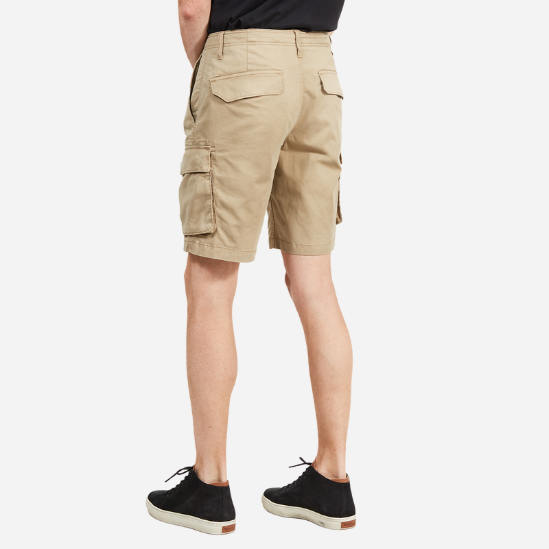 TIMBERLAND WEBSTER LAKE STRETCH CLASSIC CARGO SHORT FOR MEN IN BEIGE