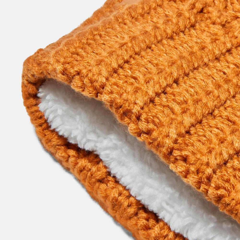 Autumn Woods Cable Premium Pom Beanie For Women