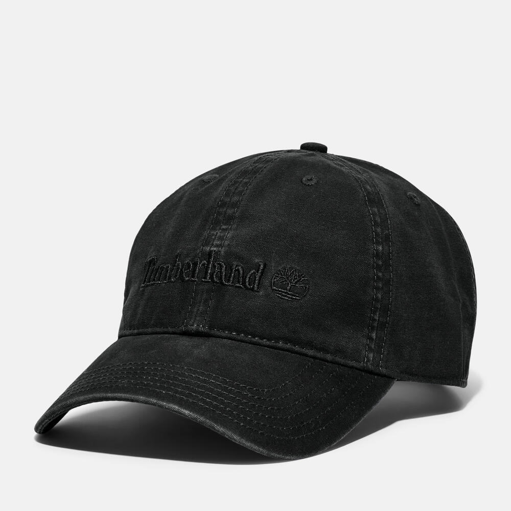 Cotton Canvas Cap with Linear Logo