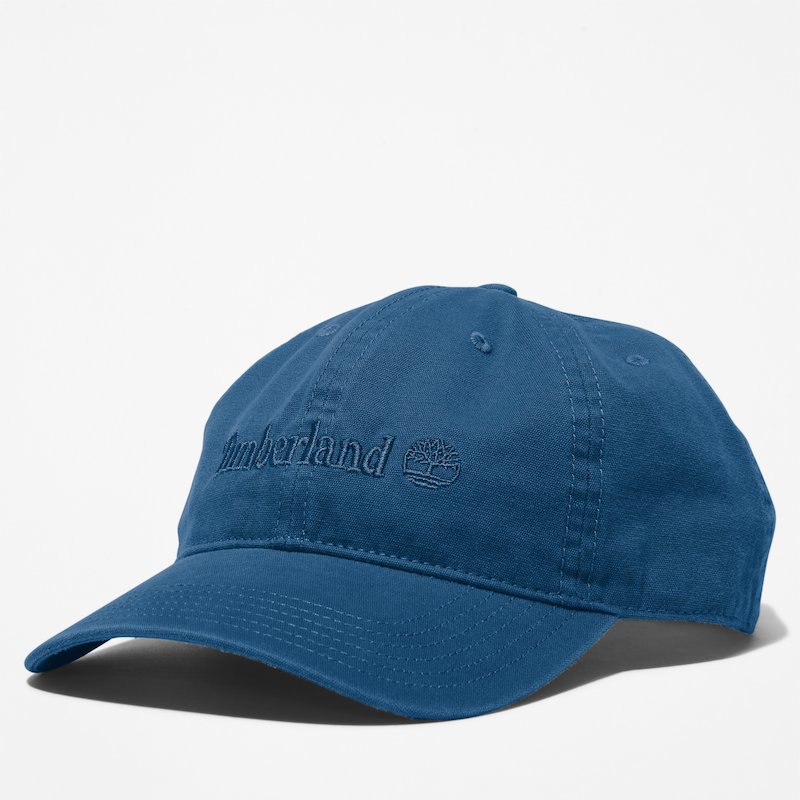 Cotton Canvas Cap with Linear Logo
