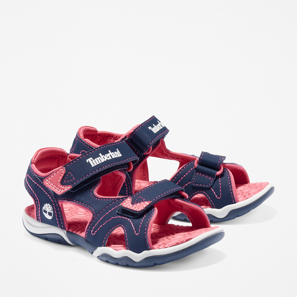 TIMBERLAND ADVENTURE SEEKER SANDAL FOR JUNIOR IN DEEP BLUE AND PINK