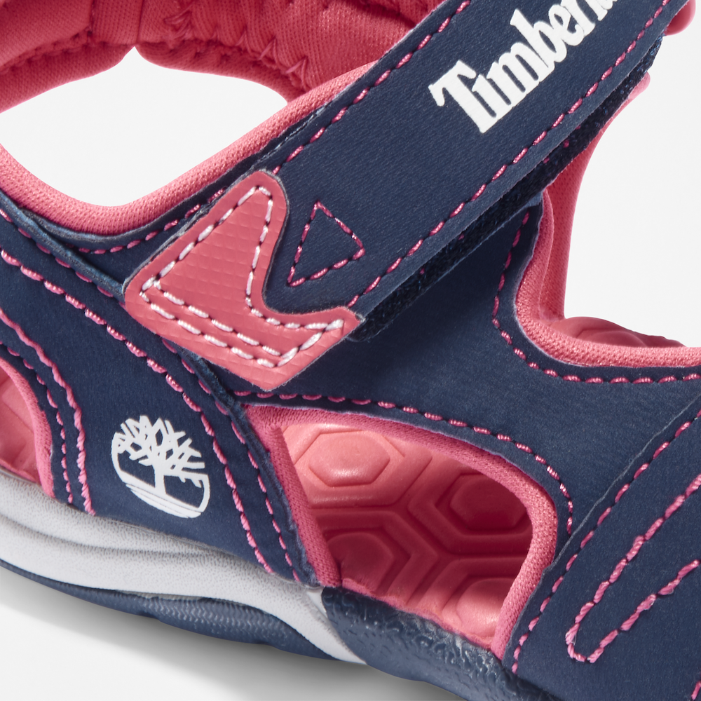 TIMBERLAND ADVENTURE SEEKER SANDAL FOR JUNIOR IN DEEP BLUE AND PINK