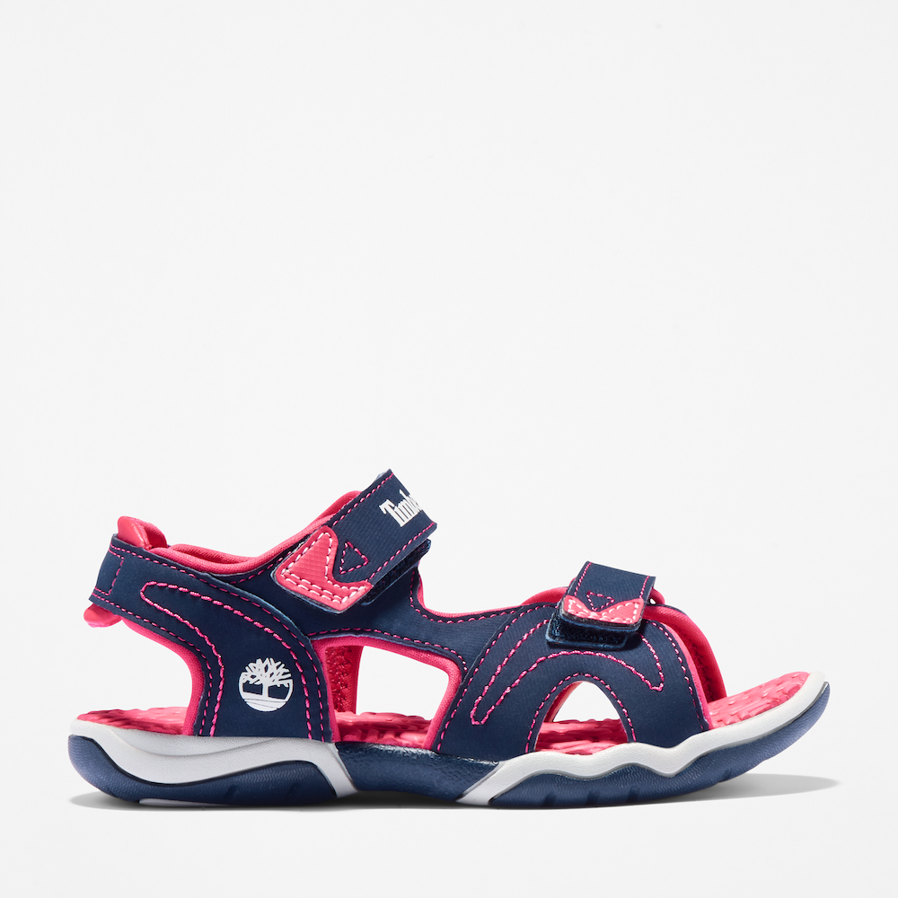 TIMBERLAND ADVENTURE SEEKER SANDAL FOR JUNIOR IN DEEP BLUE AND PINK