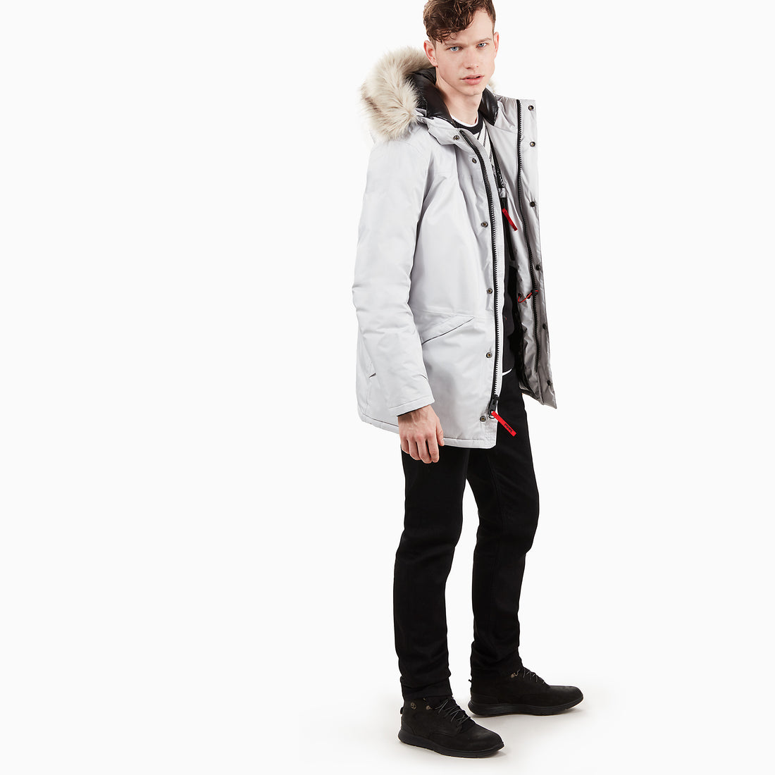 TIMBERLAND SCAR RIDGE EXPEDITION PARKA JACKET FOR MEN IN OFF-WHITE