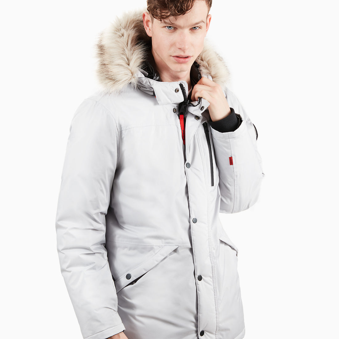 TIMBERLAND SCAR RIDGE EXPEDITION PARKA JACKET FOR MEN IN OFF-WHITE