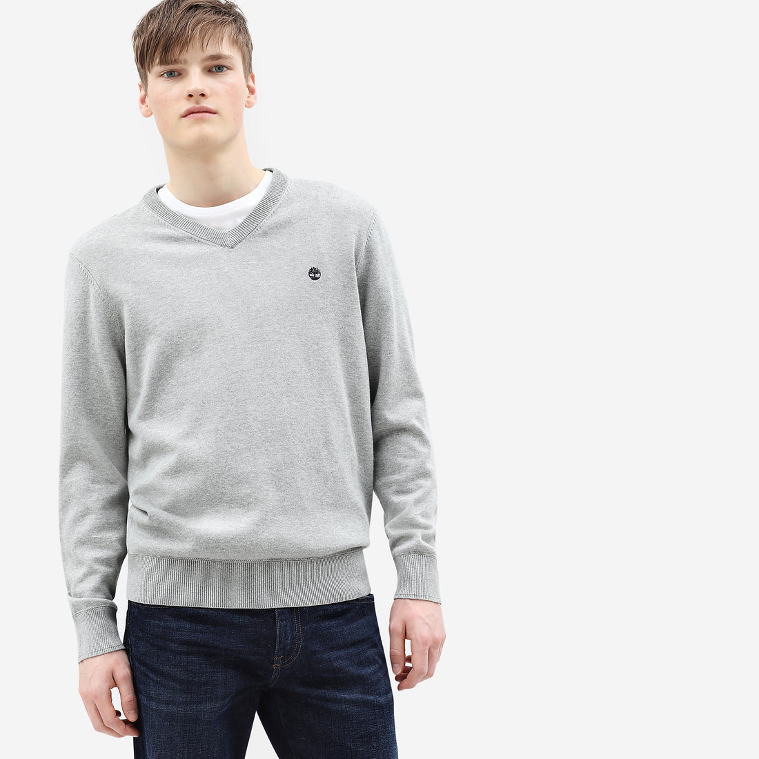 TIMBERLAND WILLIAMS RIVER CREW NECK SWEATER FOR MEN IN GREY